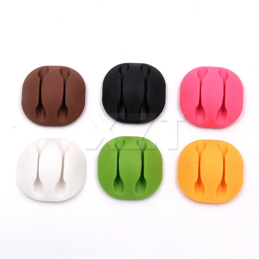 1Pcs Cable Clip Desk Tidy Organiser Wire Lead USB Charger Mouse Organizer Holder New Hot Sale